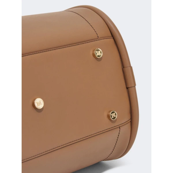 Max Mara Medium Leather Marine Bag in Brown Bronze | Totes & Top-Handle Bags | Luxury Shoes 