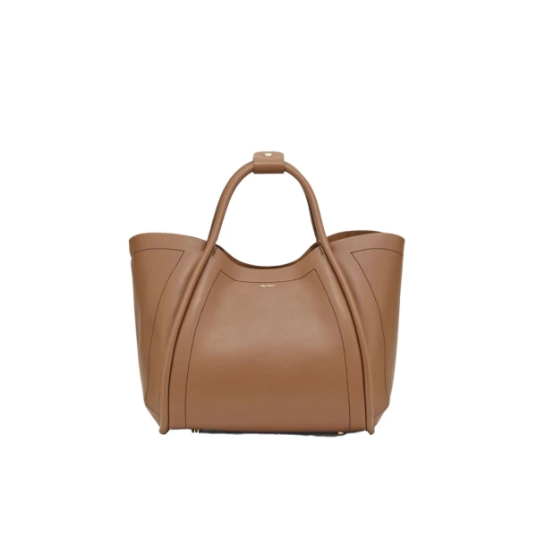 Max Mara Medium Leather Marine Bag in Brown Bronze | Totes & Top-Handle Bags | Luxury Shoes 