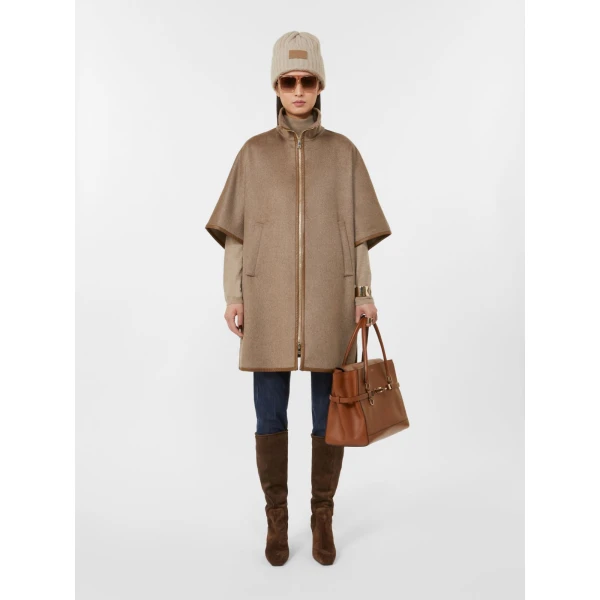 Max Mara Medium Margaux Natural Leather Handbag in Amber Brown | Totes & Top-Handle Bags | Luxury Shoes 