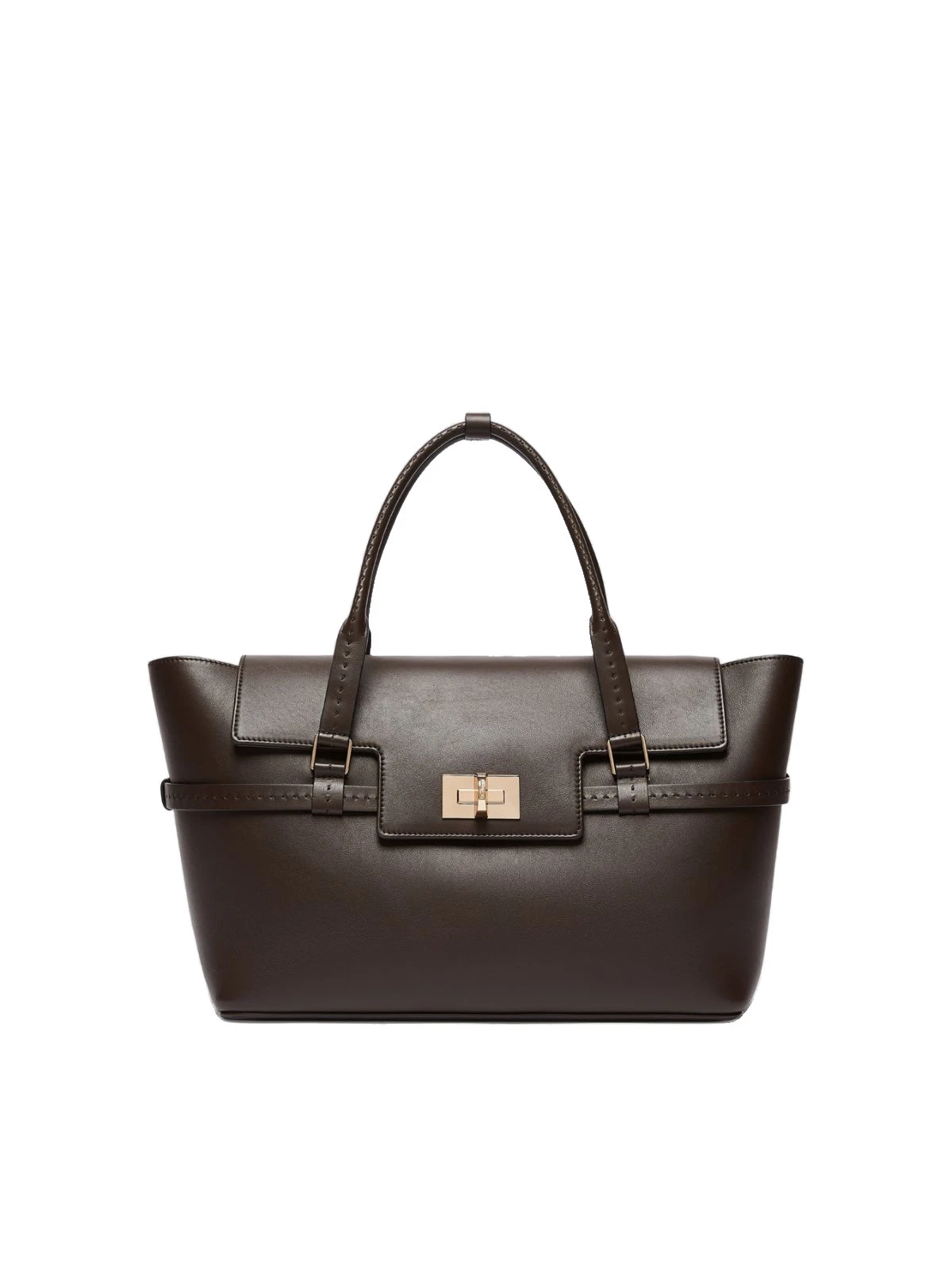 Max Mara Medium Margaux Smooth Leather Handbag in Dark Brown Max Mara Medium Margaux Smooth Leather Handbag in Dark Brown | Totes & Top-Handle Bags | Luxury Shoes