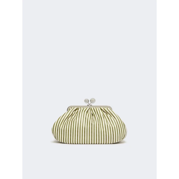 Max Mara Medium Medium Pasticcino Bag in Printed Nappa, Olive Green | Clutch Bags | Luxury Shoes 