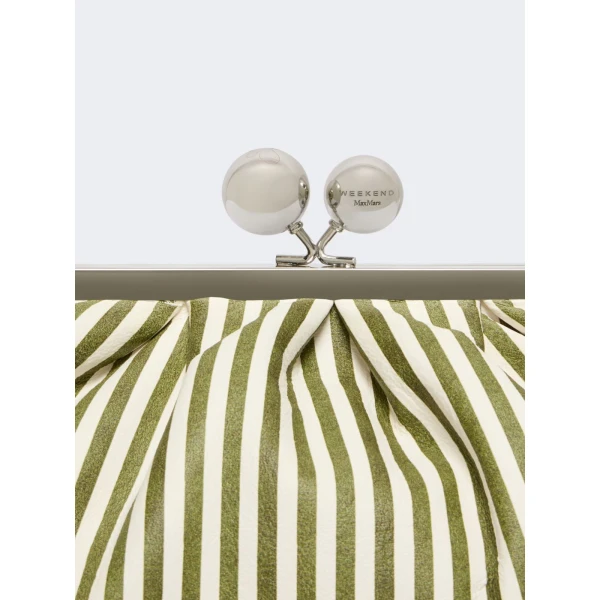 Max Mara Medium Medium Pasticcino Bag in Printed Nappa, Olive Green | Clutch Bags | Luxury Shoes 