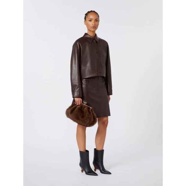 Max Mara Medium Sheepskin Pasticcino Bag in Caramel | Clutch Bags | Luxury Shoes 
