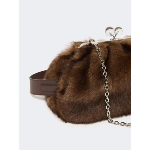 Max Mara Medium Sheepskin Pasticcino Bag in Caramel | Clutch Bags | Luxury Shoes 