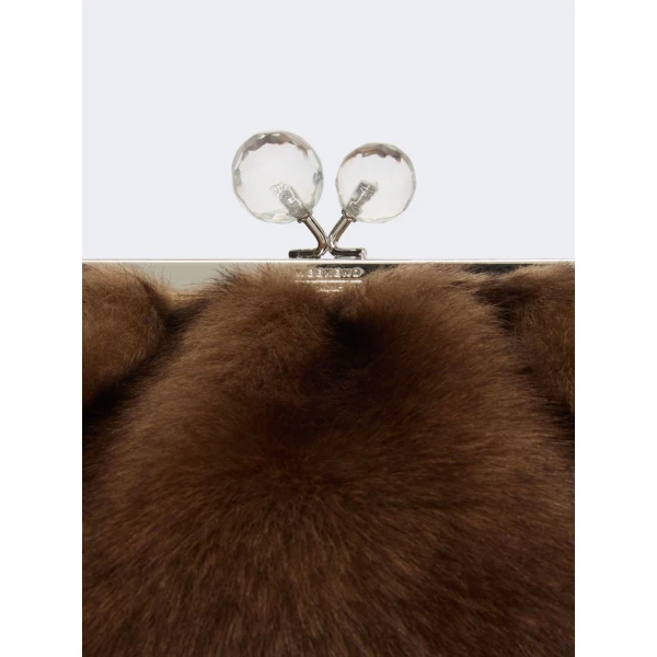 Max Mara Medium Sheepskin Pasticcino Bag in Caramel | Clutch Bags | Luxury Shoes 
