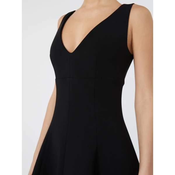 Max Mara Medusa Cady Circle Skirt Dress in Black | Midi Dresses | Luxury Shoes 