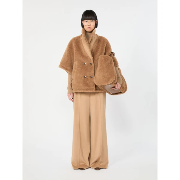 Max Mara Memo Camel and Teddy Reversible Cape in Camel | Coats | Luxury Shoes 