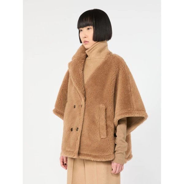 Max Mara Memo Camel and Teddy Reversible Cape in Camel | Coats | Luxury Shoes 