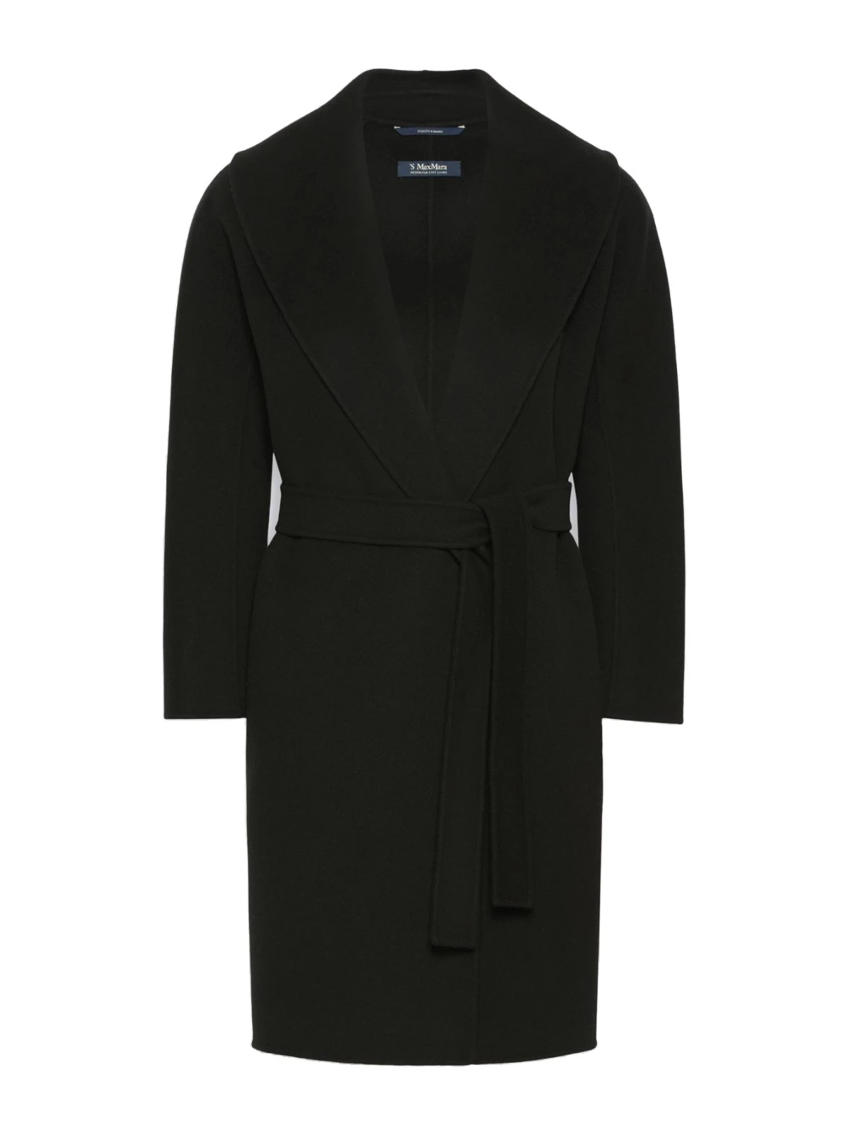 Max Mara Messi Double-Faced Wool Robe Coat in Black Max Mara Messi Double-Faced Wool Robe Coat in Black | Wool Coat | Luxury Shoes
