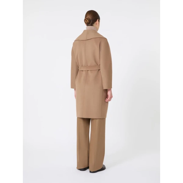 Max Mara Messi Double-Faced Wool Robe Coat in Camel | Wool Coat | Luxury Shoes 