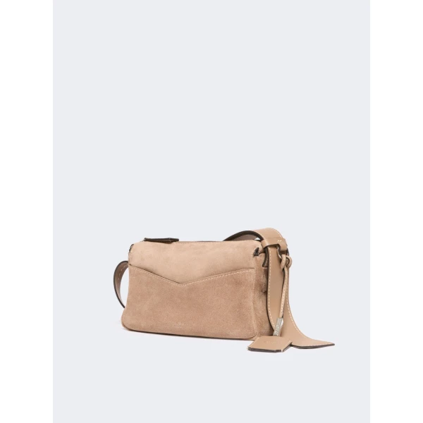 Max Mara Micro Split Leather Handbag in Mud | Mini Bags | Luxury Shoes 