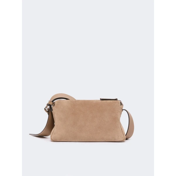 Max Mara Micro Split Leather Handbag in Mud | Mini Bags | Luxury Shoes 