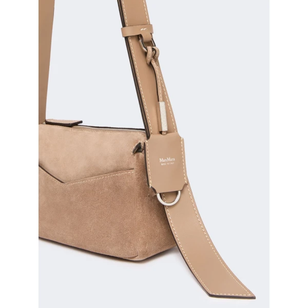 Max Mara Micro Split Leather Handbag in Mud | Mini Bags | Luxury Shoes 