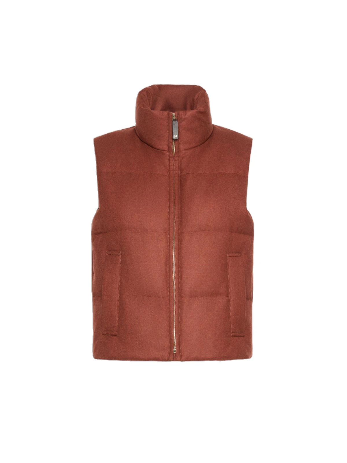 Max Mara Milord Padded Cashmere Blend Gilet in Rust Max Mara Milord Padded Cashmere Blend Gilet in Rust | Vests | Luxury Shoes