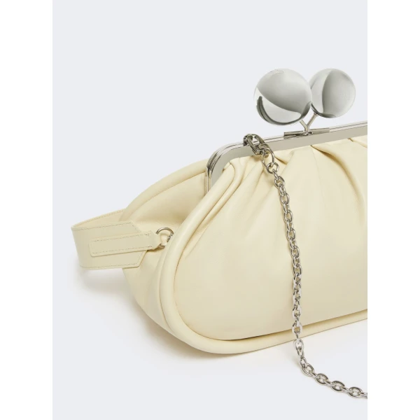 Max Mara Milvanew Medium Nappa Pasticcino Bag in Ivory | Clutch Bags | Luxury Shoes 