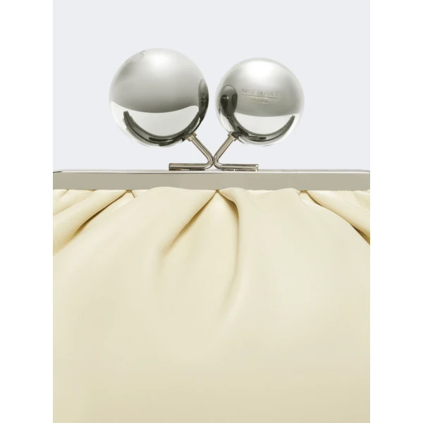 Max Mara Milvanew Medium Nappa Pasticcino Bag in Ivory | Clutch Bags | Luxury Shoes 