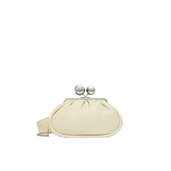 Max Mara Milvanew Medium Nappa Pasticcino Bag in Ivory | Clutch Bags | Luxury Shoes 