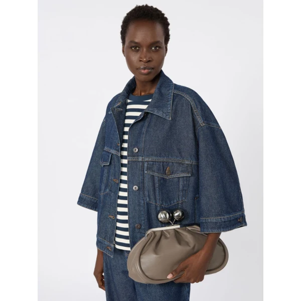 Max Mara Milvanew Medium Nappa Pasticcino Bag in Mud | Clutch Bags | Luxury Shoes 