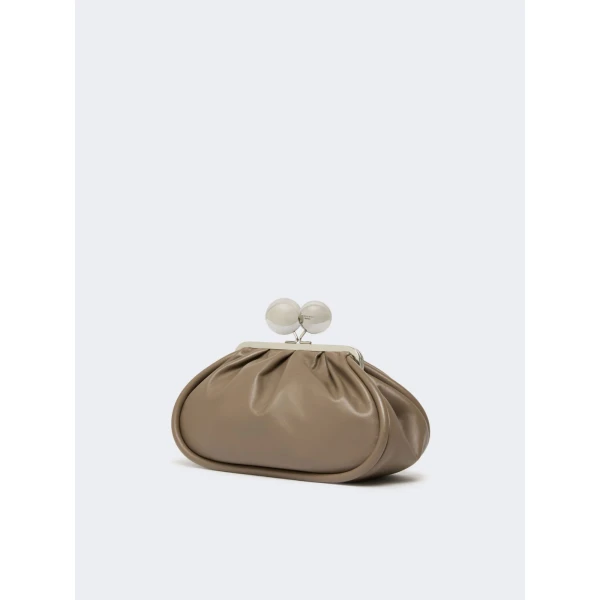 Max Mara Milvanew Medium Nappa Pasticcino Bag in Mud | Clutch Bags | Luxury Shoes 