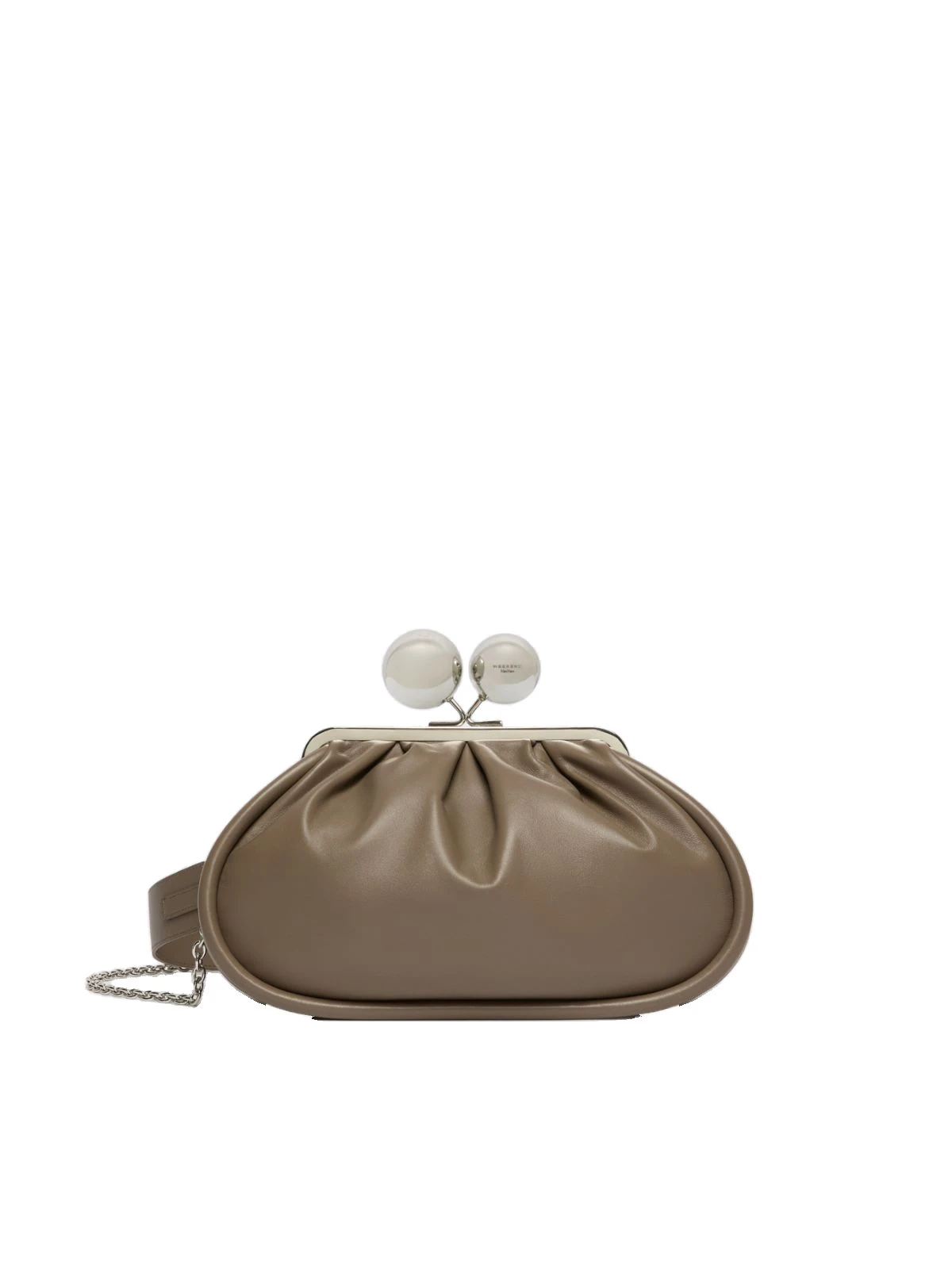 Max Mara Milvanew Medium Nappa Pasticcino Bag in Mud Max Mara Milvanew Medium Nappa Pasticcino Bag in Mud | Clutch Bags | Luxury Shoes