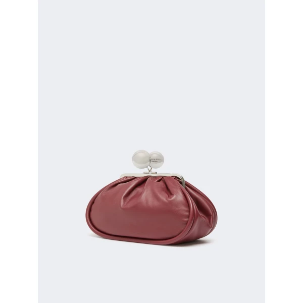 Max Mara Milvanew Medium Nappa Pasticcino Bag in Ruby | Clutch Bags | Luxury Shoes 