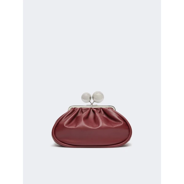 Max Mara Milvanew Medium Nappa Pasticcino Bag in Ruby | Clutch Bags | Luxury Shoes 