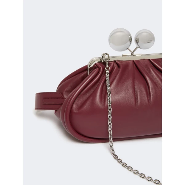 Max Mara Milvanew Medium Nappa Pasticcino Bag in Ruby | Clutch Bags | Luxury Shoes 