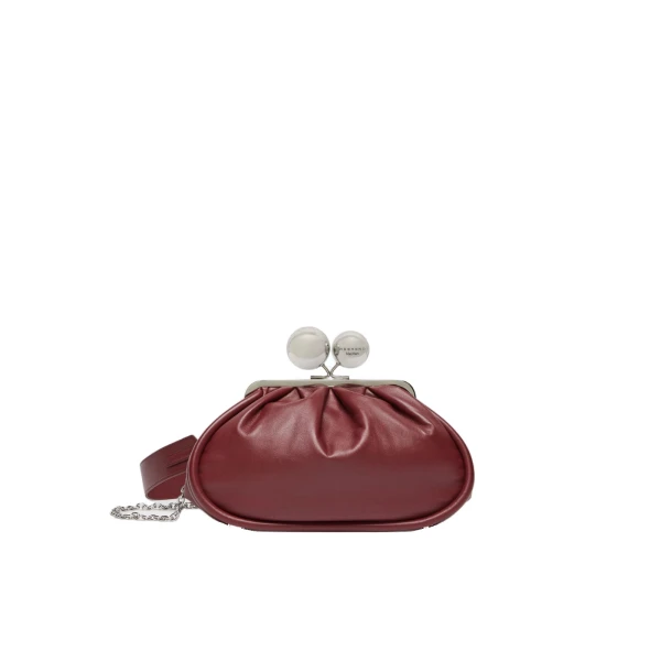 Max Mara Milvanew Medium Nappa Pasticcino Bag in Ruby | Clutch Bags | Luxury Shoes 