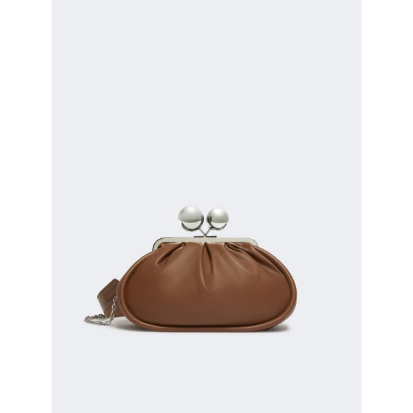 Max Mara Milvanew Medium Nappa Pasticcino Bag in Tobacco | Clutch Bags | Luxury Shoes 