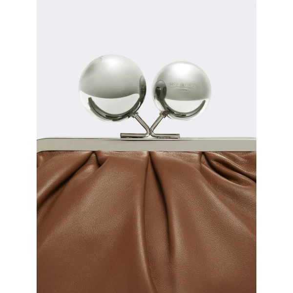 Max Mara Milvanew Medium Nappa Pasticcino Bag in Tobacco | Clutch Bags | Luxury Shoes 