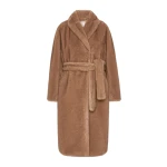 Max Mara Miss Soft-Textured Wrap Coat in Beige | Coats | Luxury Shoes 