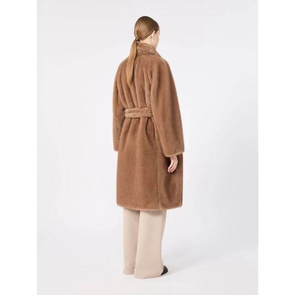 Max Mara Miss Soft-Textured Wrap Coat in Beige | Coats | Luxury Shoes 