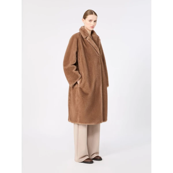 Max Mara Miss Soft-Textured Wrap Coat in Beige | Coats | Luxury Shoes 