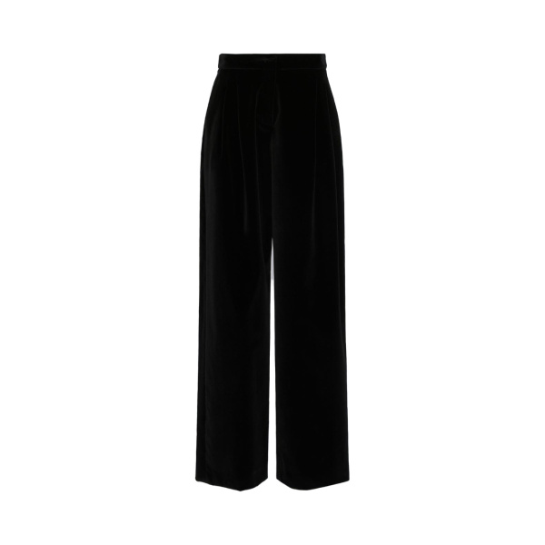 Max Mara Mister Cotton Velvet Trousers in Black | Tailored pants | Luxury Shoes 