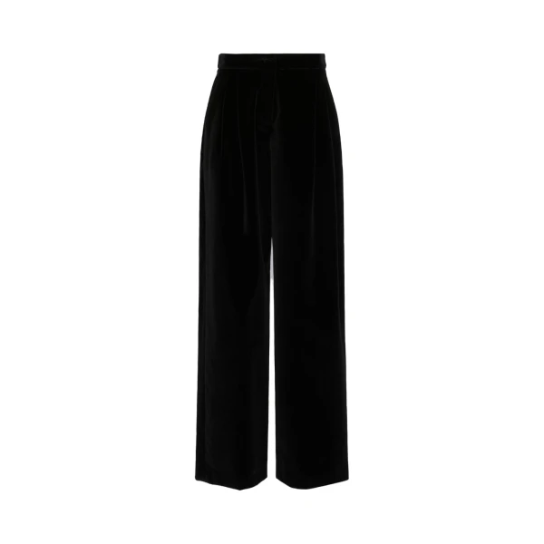 Max Mara Mister Cotton Velvet Trousers in Black | Tailored pants | Luxury Shoes 