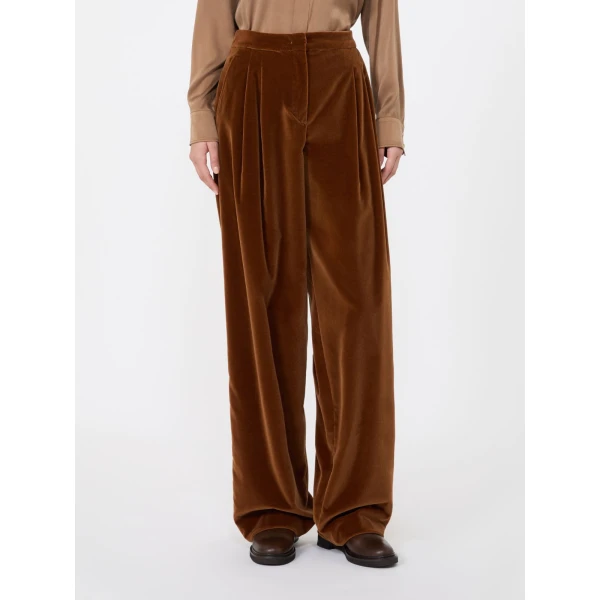 Max Mara Mister Cotton Velvet Trousers in Tobacco | Tailored pants | Luxury Shoes 