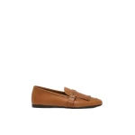 Max Mara Mister Fringed Leather Loafers in Amber Brown | Loafers | Luxury Shoes 