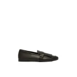 Max Mara Mister Fringed Leather Loafers in Black | Loafers | Luxury Shoes 