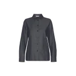 Max Mara Molo Denim-Look Cotton Shirt in Ultramarine | Shirts | Luxury Shoes 