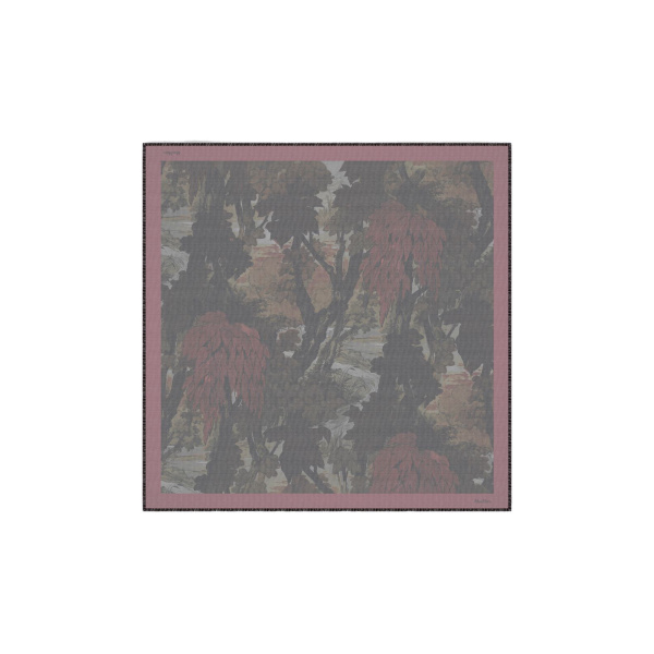 Max Mara Moneta Printed Wool and Silk Shawl in Shaded Pink | Scarves | Luxury Shoes 
