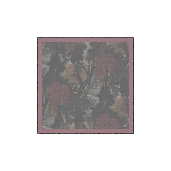 Max Mara Moneta Printed Wool and Silk Shawl in Shaded Pink | Scarves | Luxury Shoes 