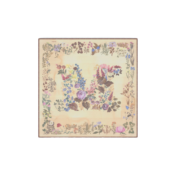 Max Mara Moneta Wool and Silk Square Shawl in Beige | Scarves | Luxury Shoes 