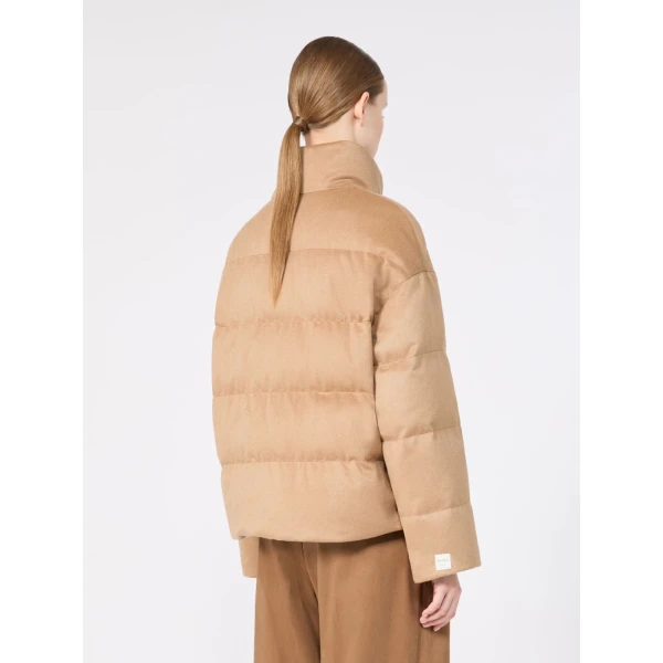 Max Mara Mora Reversible Camel Drap Puffer Jacket in Beige | Jackets | Luxury Shoes 