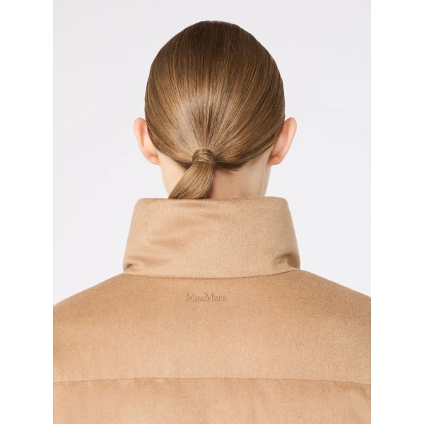 Max Mara Mora Reversible Camel Drap Puffer Jacket in Beige | Jackets | Luxury Shoes 
