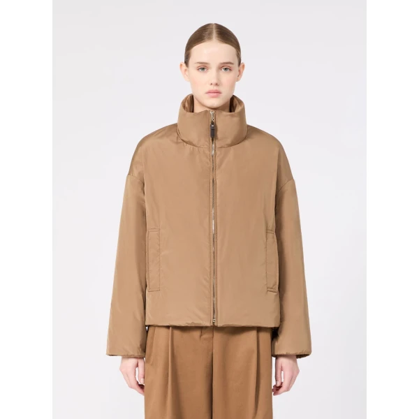 Max Mara Mora Reversible Camel Drap Puffer Jacket in Beige | Jackets | Luxury Shoes 