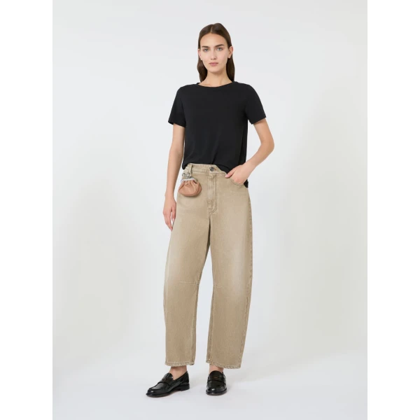 Max Mara Multib Stretch Jersey Basic T-Shirt in Black | T-shirts | Luxury Shoes 