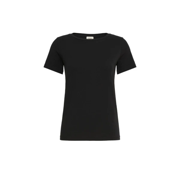 Max Mara Multib Stretch Jersey Basic T-Shirt in Black | T-shirts | Luxury Shoes 