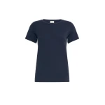 Max Mara Multib Stretch Jersey Basic T-Shirt in Navy | T-shirts | Luxury Shoes 