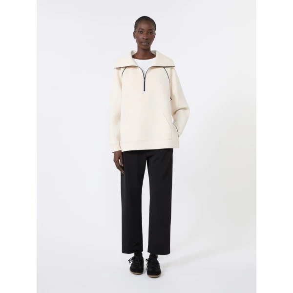 Max Mara Multib Stretch Jersey Basic T-Shirt in White | T-shirts | Luxury Shoes 