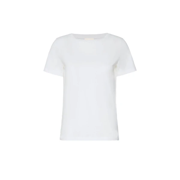 Multib Stretch Jersey Basic T-Shirt in White